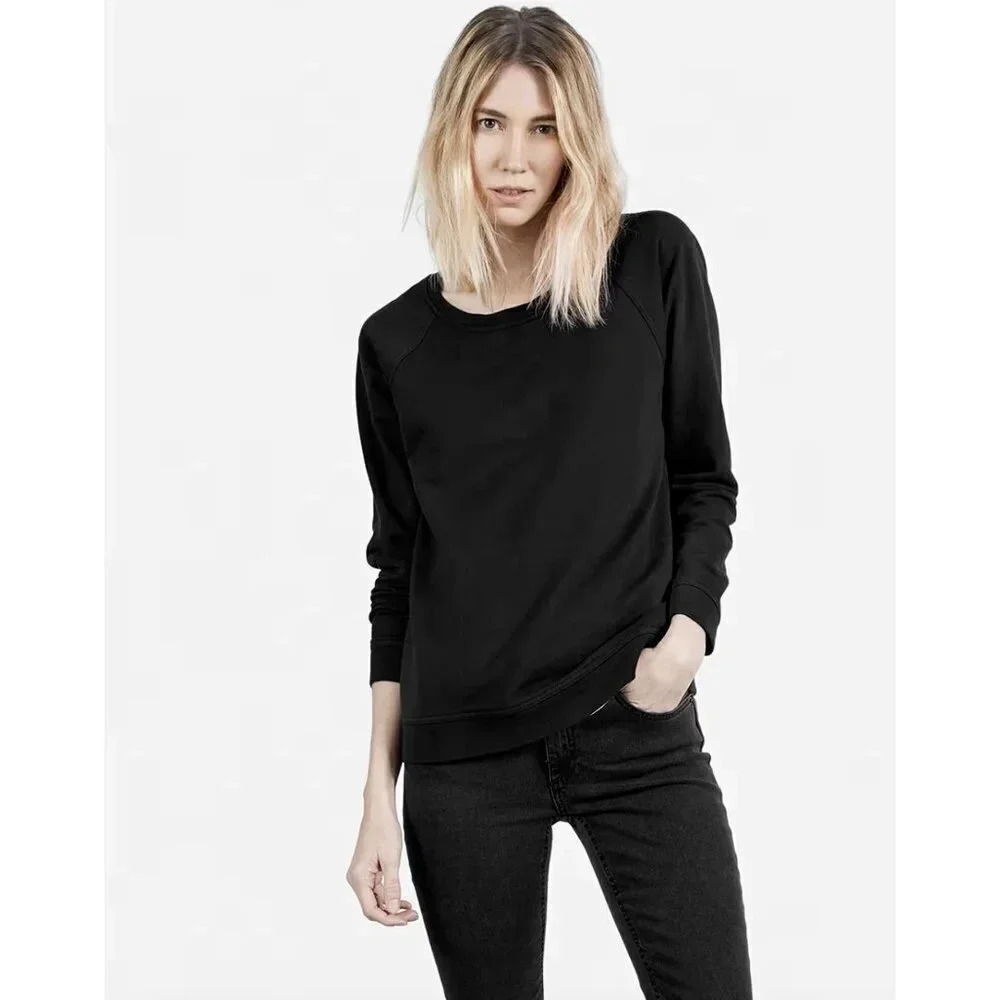 Everlane  The Crew Sweatshirt Cotton In Black Color